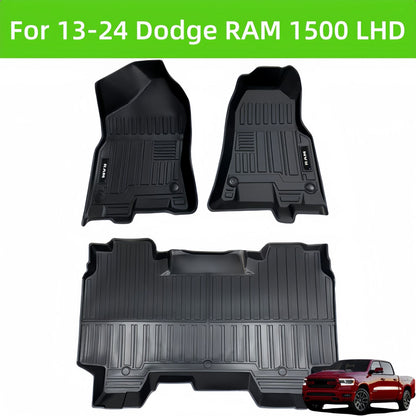 Dodge RAM 1500 2013-2024 LHD Car 3D Carpet TPE Car Floor Mat