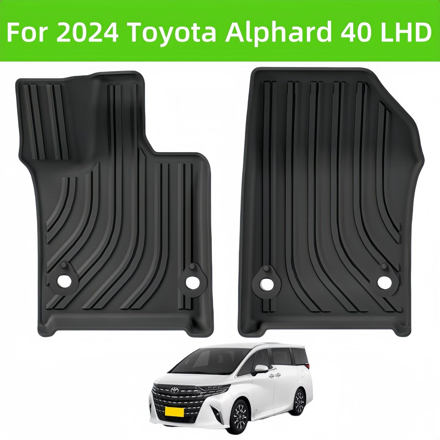 For 2024  Toyota Alphard 40seriesLHD TPE Car Floor Mat/Rear Trunk Mat