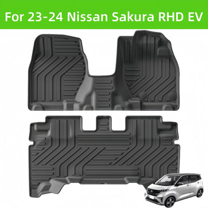 Nissan Sakura EV RHD 2023-2024 TPE  Car Floor Mat/Rear Trunk Mat