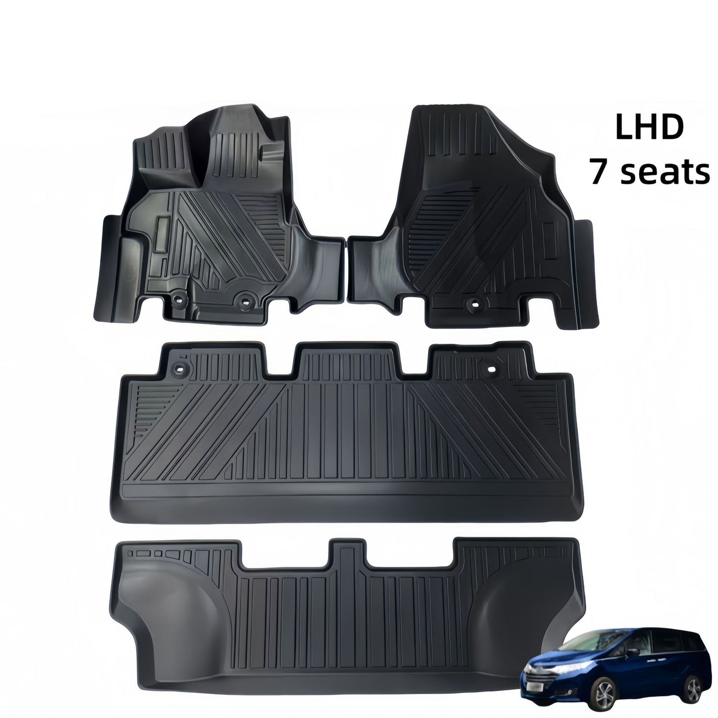 For 2013- 2017 Honda Odyssey Carpet TPE Car Floor Mat/Rear Trunk Mat