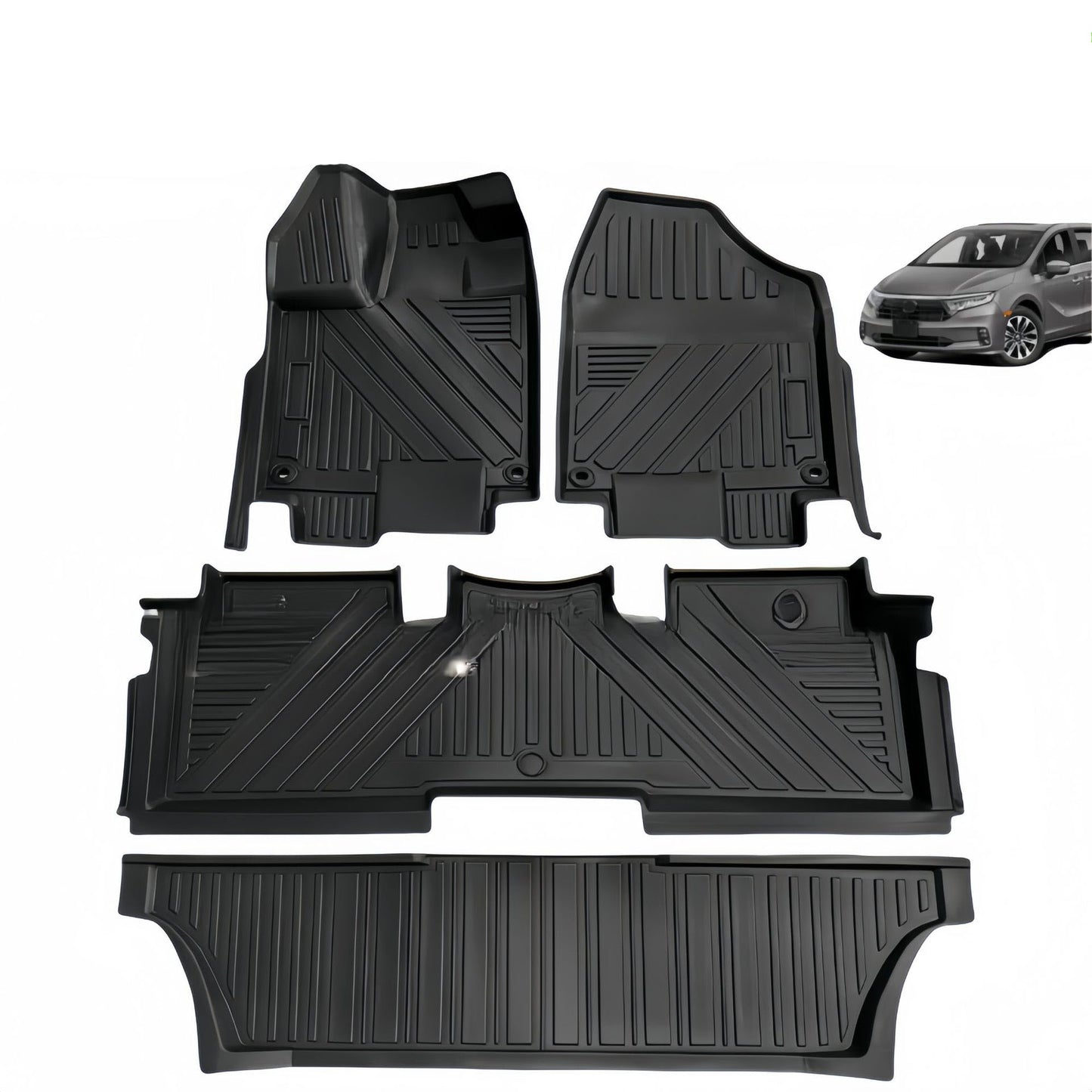 For 2018- 2024 Honda Odyssey Fuel LHD TPE Car Floor Mat/Rear Trunk Mat