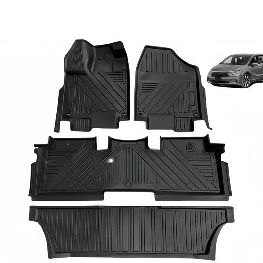 For 2018- 2024 Honda Odyssey Fuel LHD TPE Car Floor Mat/Rear Trunk Mat