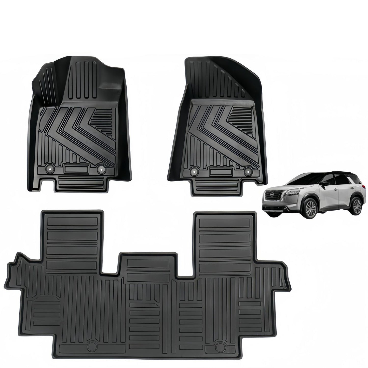 For 2013-2023 Nissan Pathfinder 3D Carpet TPE Car Floor Mat