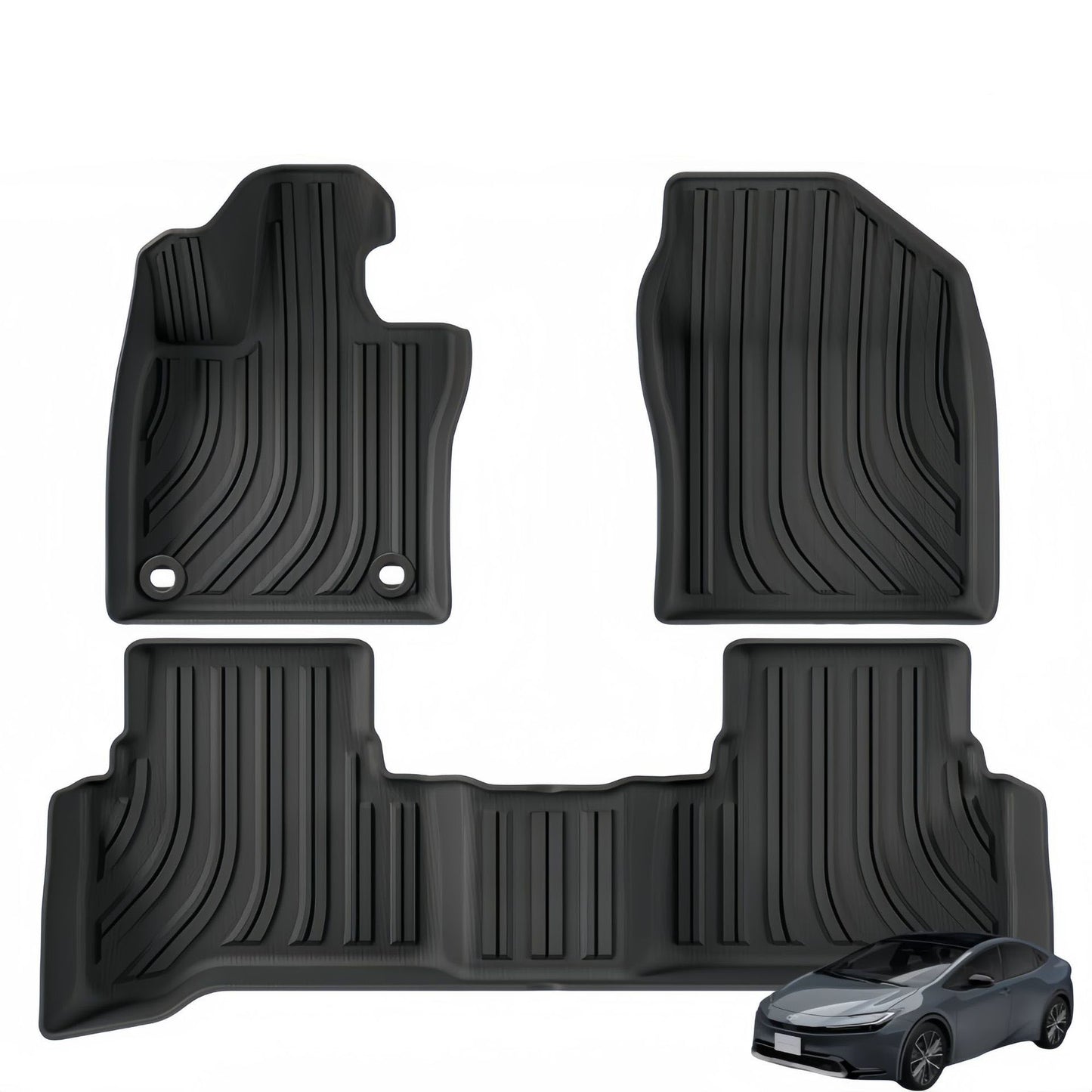 For 2023 Toyota PRIUS LHD RHD 3D TPE Car Floor Mat/Rear Trunk Mat