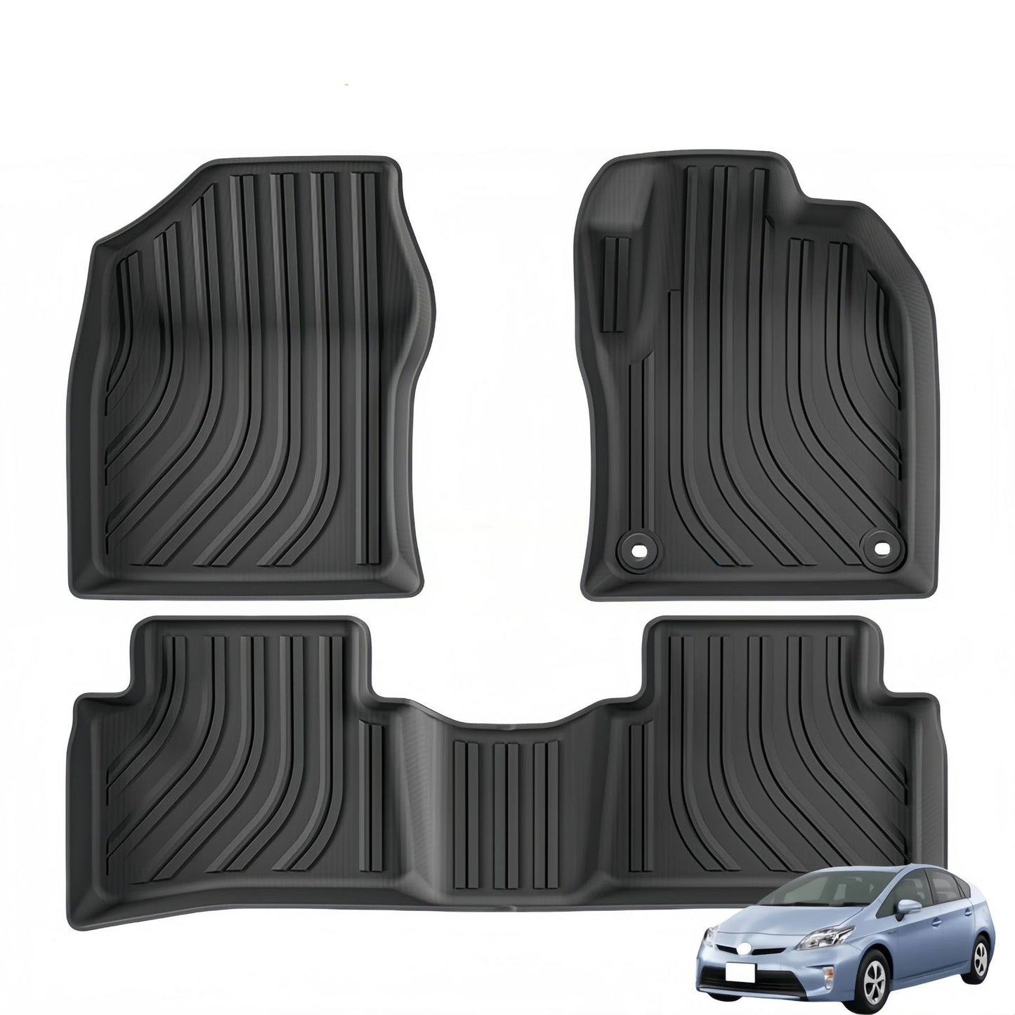 For 2017- 2022 Toyota Prius 50 RHD HEV TPE Car Floor Mat/Rear Trunk Mat