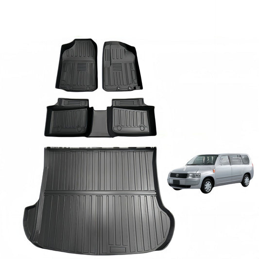 For 2014- 2024 Toyota Probox RHD Car Mat TPE Car Floor Mat/Rear Trunk Mat