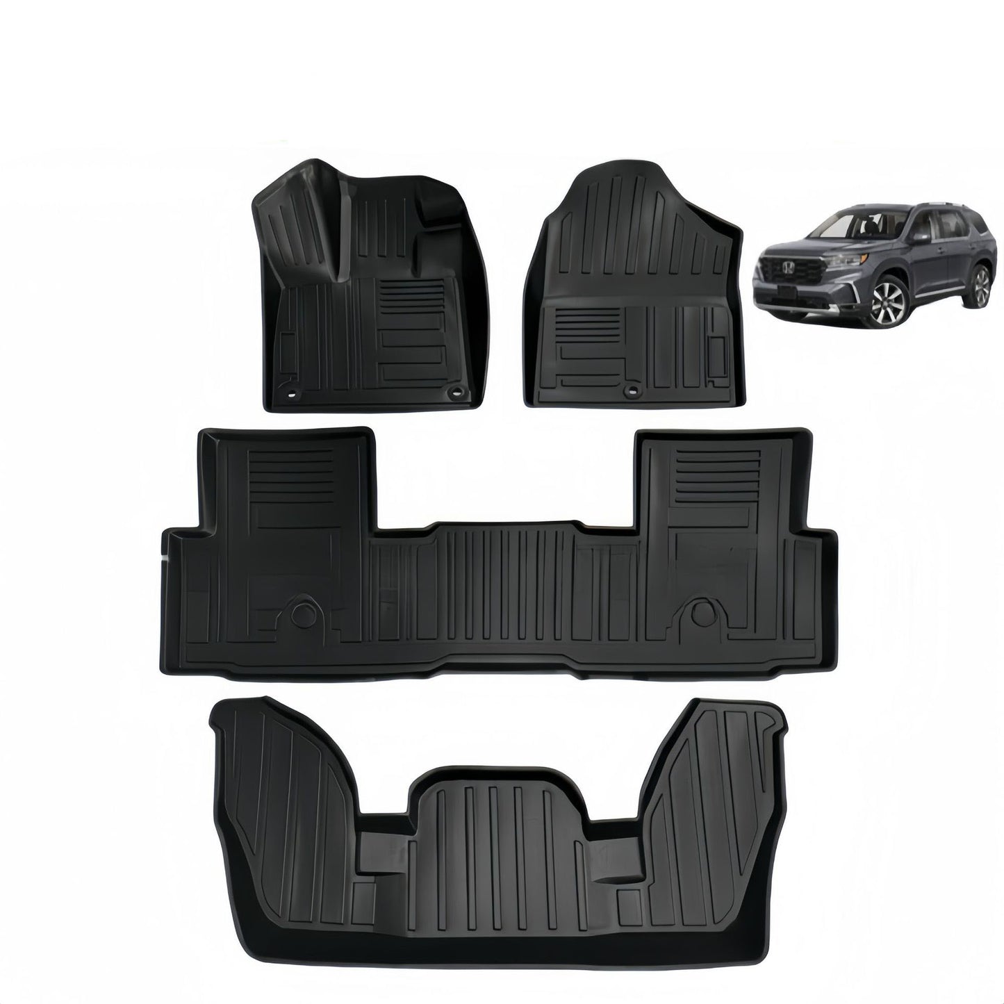 For 2023+ Honda Pilot LHD 7 Passenger Car Carpet TPE Car Floor Mat
