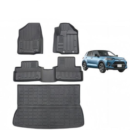 TPE Car Floor Mats For 2022- 2024 Toyota Raize Waterproof Rubber Floor