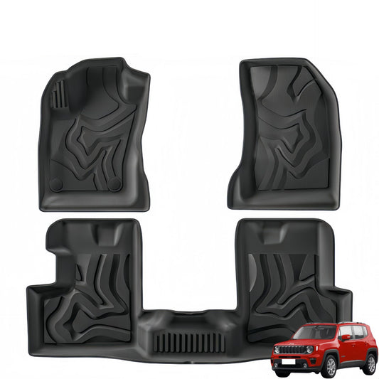 For 2015-2024 Jeep Renegade 3DCarpet TPE Car Floor Mat/Rear Trunk Mat