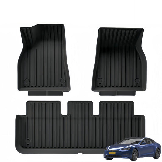 For 2022- 2024 Tesla  MODEL S LHD TPE Car Floor Mat/Rear Trunk Mat