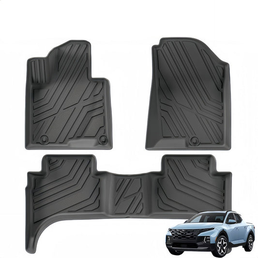 For 2022- 2024 Hyundai Santa Cruz 3DCarpetTPE Car Floor Mat/Rear Trunk Mat