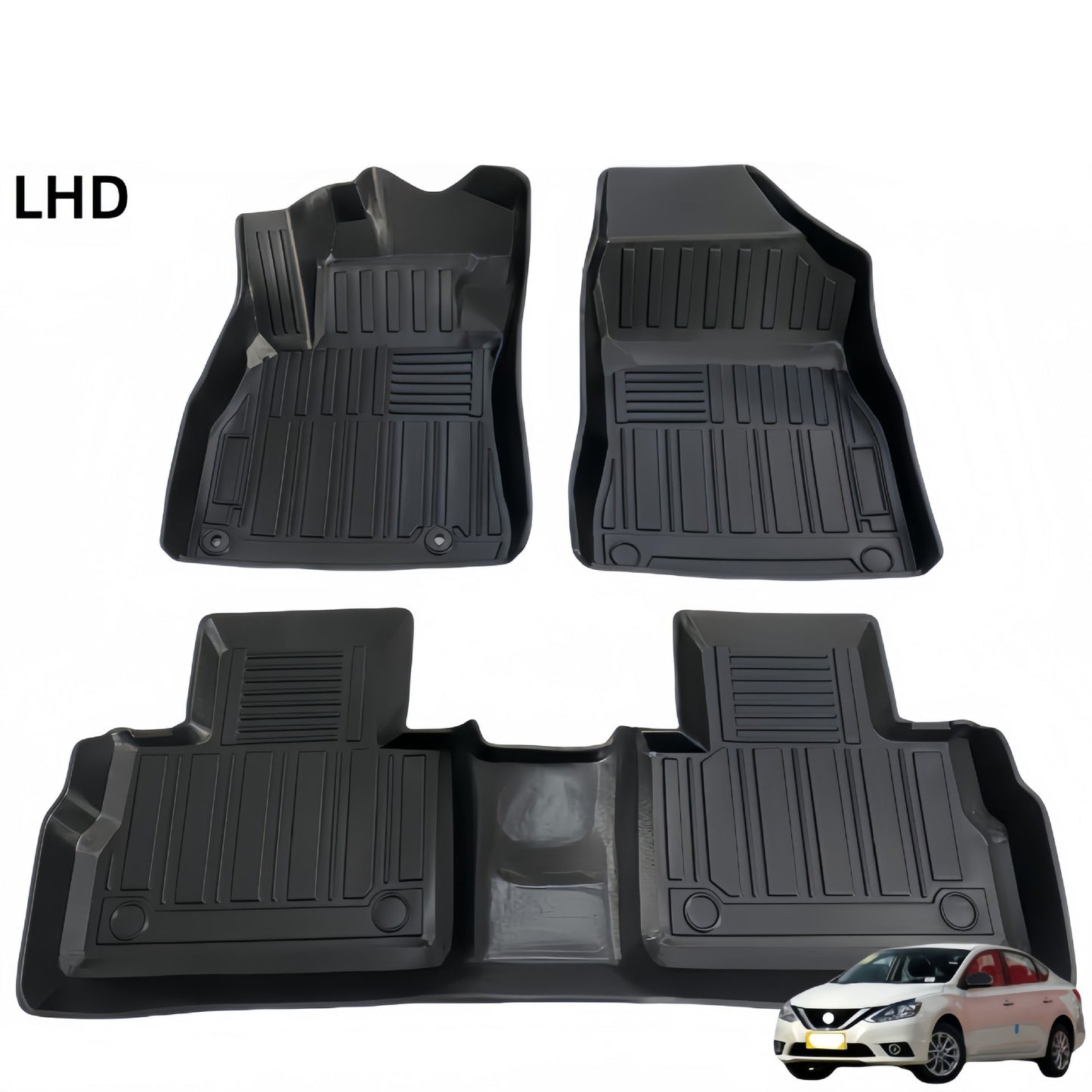 For 2012-2023 Nissan Sentra/Sylphy TPE Car Floor Mat/Trunk Mat