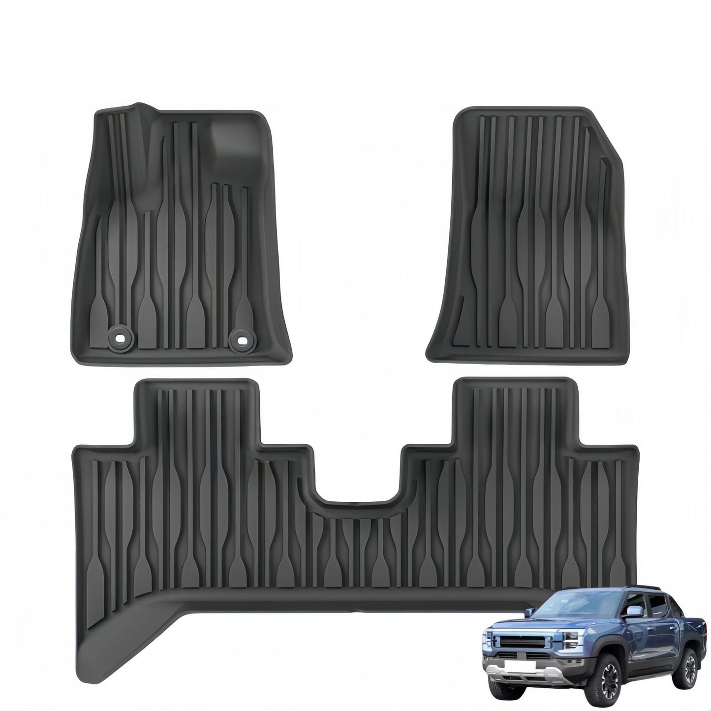 For 2024 BYD SHARK 6 Carpet TPE Car Floor Mat/Rear Bucket Mat
