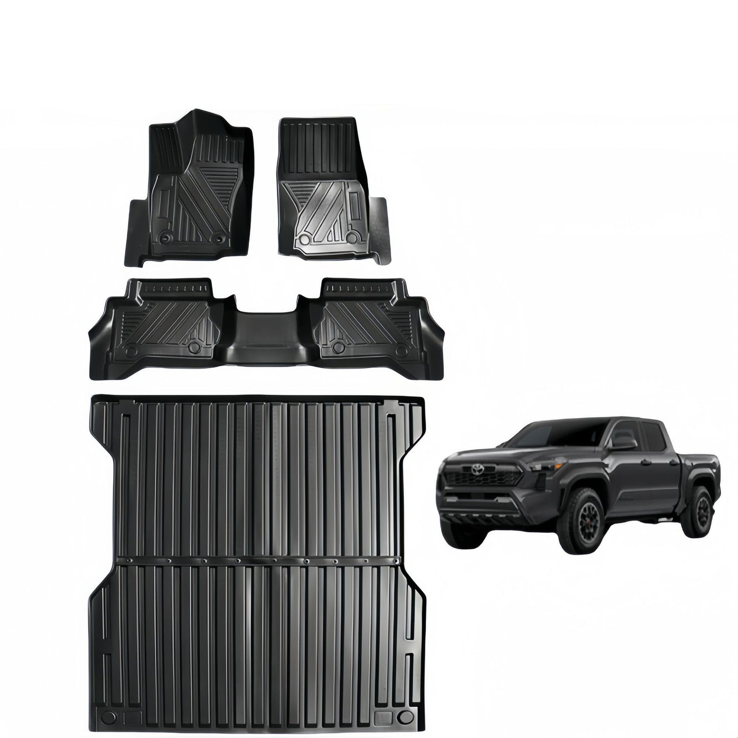 For 2016 Toyota TACOMA 3D TPE Car Floor Mat/Rear Bucket Mat