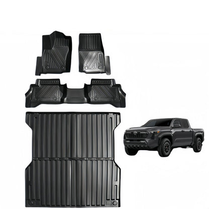 For 2016 Toyota TACOMA 3D TPE Car Floor Mat/Rear Bucket Mat