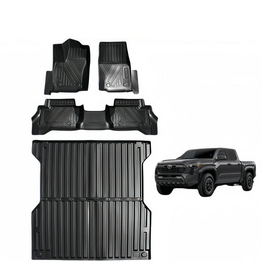 For 2016 Toyota TACOMA 3D TPE Car Floor Mat/Rear Bucket Mat