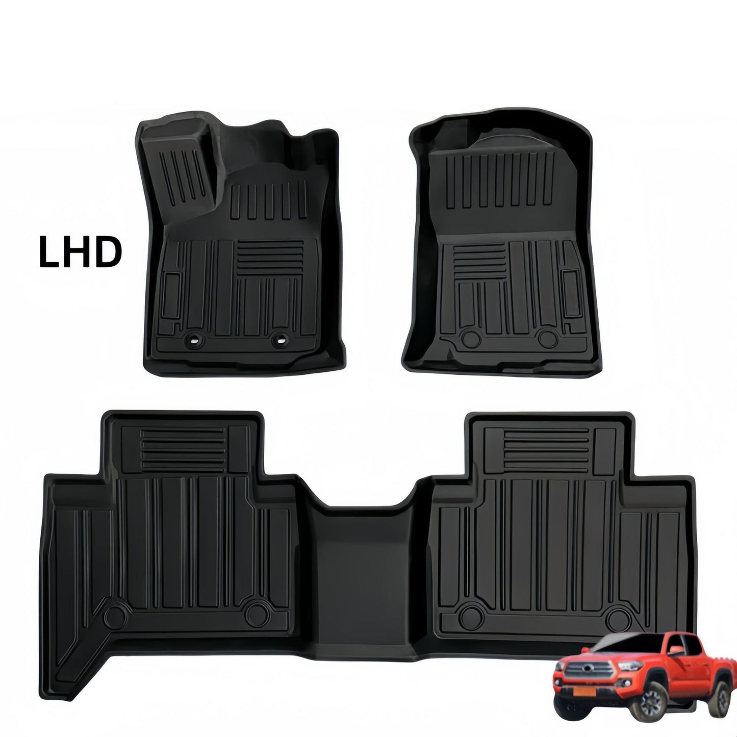 For 2016- 2023 TOYOTA TACOMA Waterproof Carpet TPE Car Floor Mat