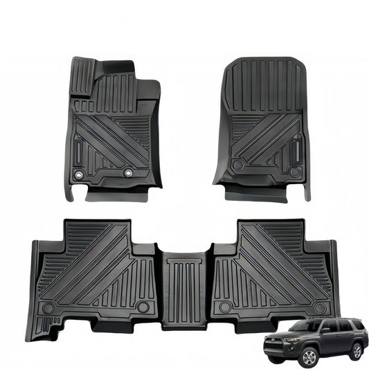 For 2013-2024 Toyota 4Runner LHD Carpet TPE Car Floor Mat/Rear Trunk Mat Custom Fit for Floor Mats