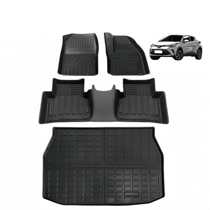 For 2018- 2023 Toyota C-HR LHD/RHD TPE Car Floor Mat/ CHR Rear Trunk Mat