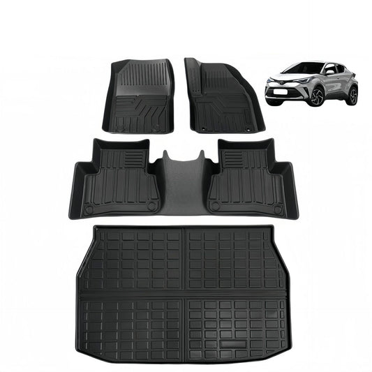For 2018- 2023 Toyota C-HR LHD/RHD TPE Car Floor Mat/ CHR Rear Trunk Mat