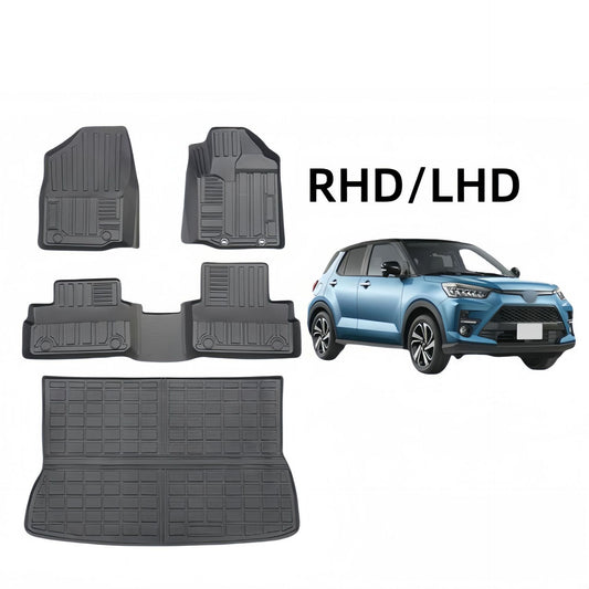 For 2020 Toyota RAIZE/ ROCKY LHD RHD TPE Car Floor Mat/Rear Trunk Mat