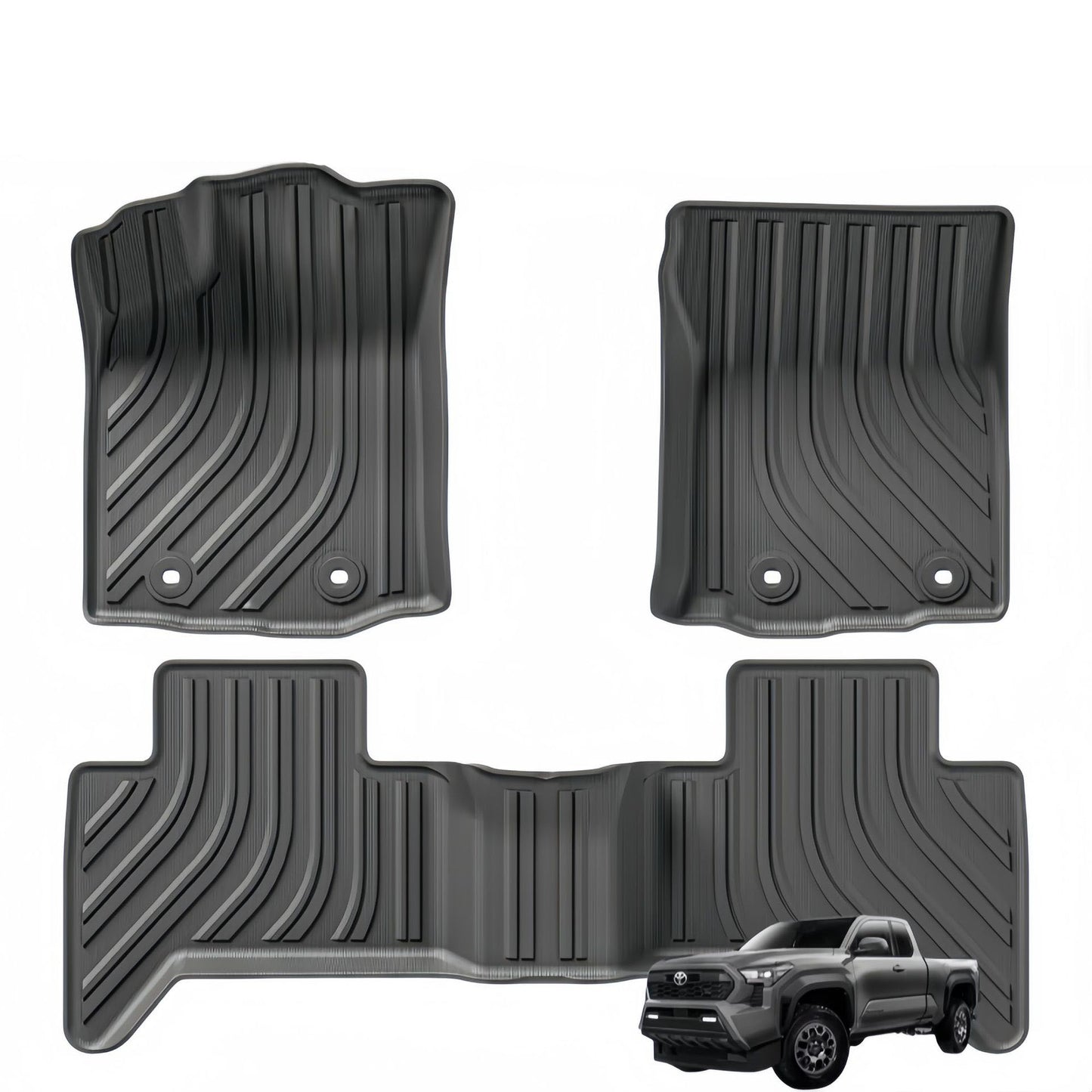For 2004- 2024 TOYOTA TACOMA LHD TPE Car Floor Mat / Rear Bucket Mat