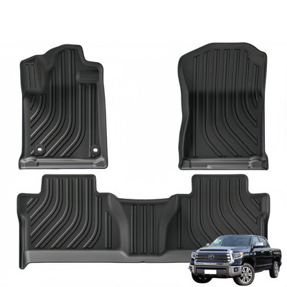 For 2021- 2024 Toyota Tundra LHD TPE Car Floor Mat/Rear Bucket Mat