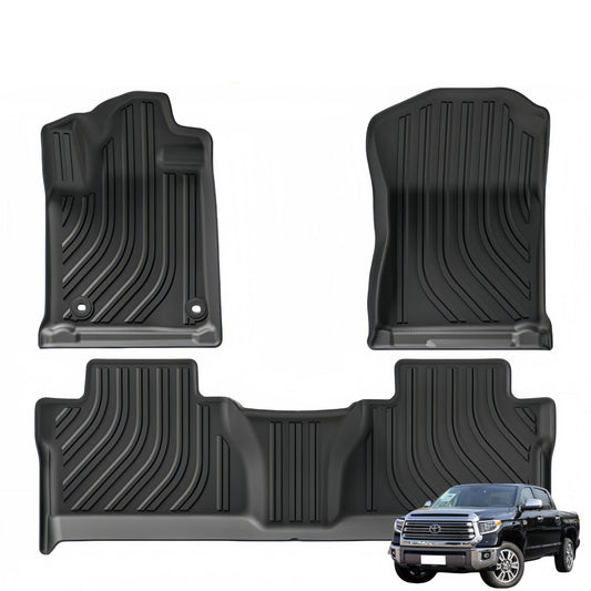 For 2021- 2024 Toyota Tundra LHD TPE Car Floor Mat/Rear Bucket Mat
