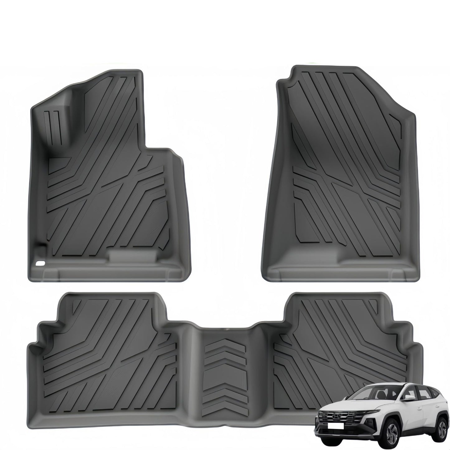 For 2024 Hyundai Tucson L 3D Carpet TPE Car Floor Mat/Rear Trunk Mat