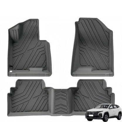 For 2024 Hyundai Tucson L 3D Carpet TPE Car Floor Mat/Rear Trunk Mat