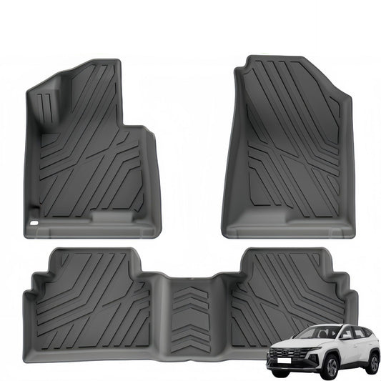 For 2024 Hyundai Tucson L 3D Carpet TPE Car Floor Mat/Rear Trunk Mat