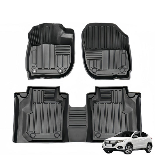 For 2015-2023 Honda VEZEL/XR-V LHD 3D TPE Car Floor Mat/Rear Trunk Mat