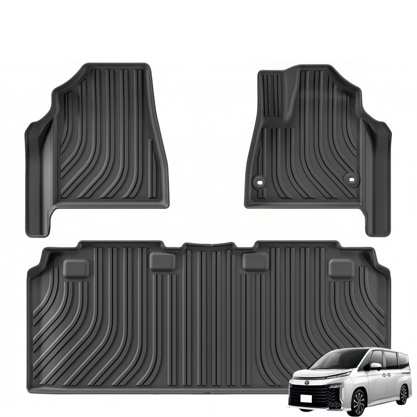For 2022-2024 Toyota VOXY-90 RHD TPE Car Floor Mat/Rear Trunk Mat