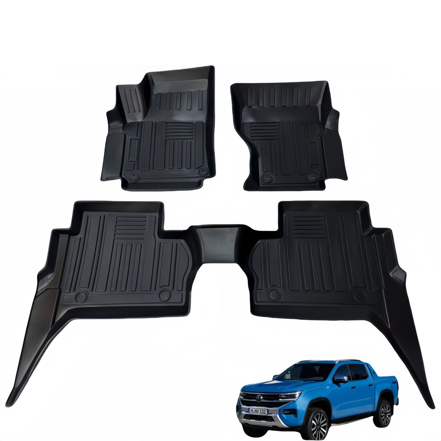 For 12-23 Volkswagen Amarok 4 Door LHD 3D TPE Car Floor Mat