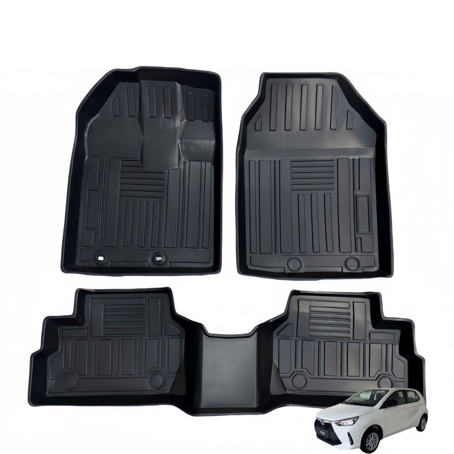 For 2023 Toyota Wigo Waterproof 3D  Carpet TPE Car Floor Mat