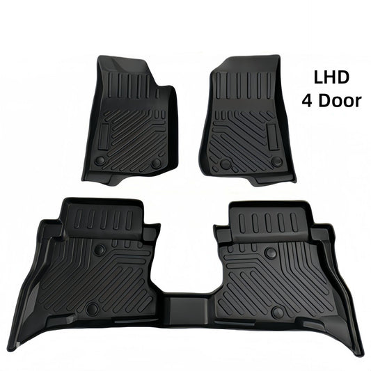 For 2021 Jeep Wrangler 4XE LHD TPE Car Floor Mat/Rear Trunk Mat