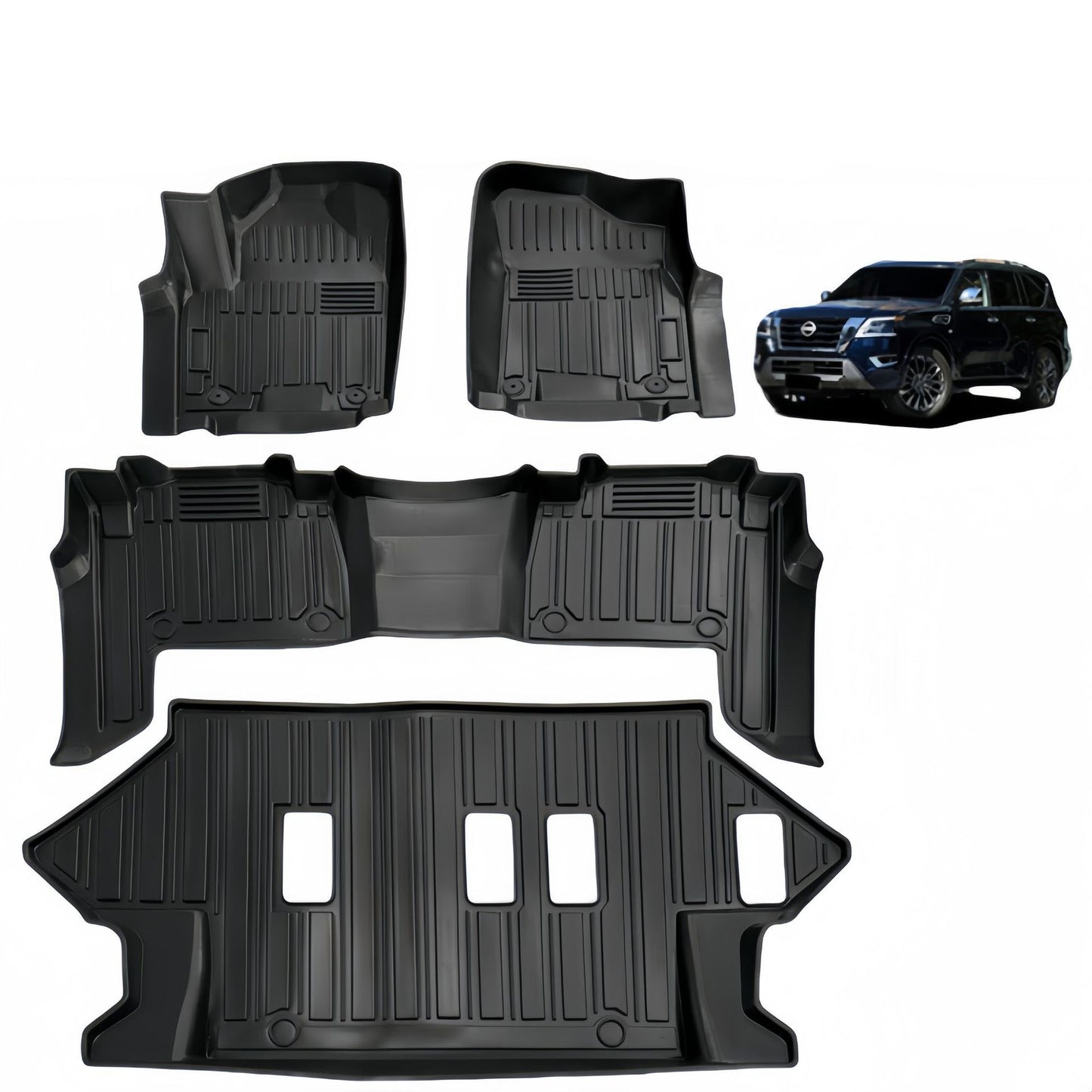 For 2022 Nissan Patrol Y62 LHD 3D Carpet TPE Car Floor Mat