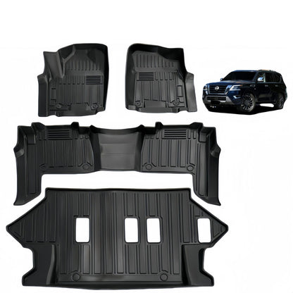 For 2022 Nissan Patrol Y62 LHD 3D Carpet TPE Car Floor Mat