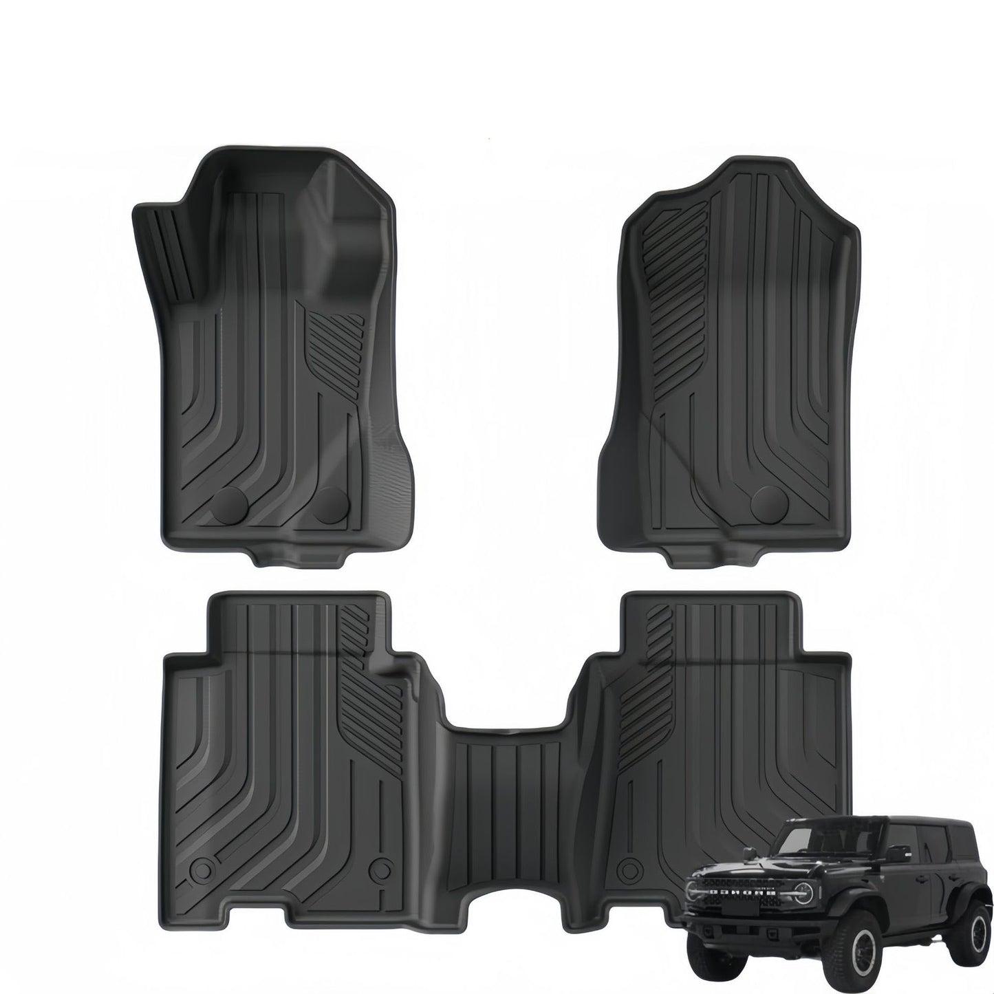For 2021-2024 FORD Bronco 4 Doors LHD TPE Car Floor Mat/Trunk Mat
