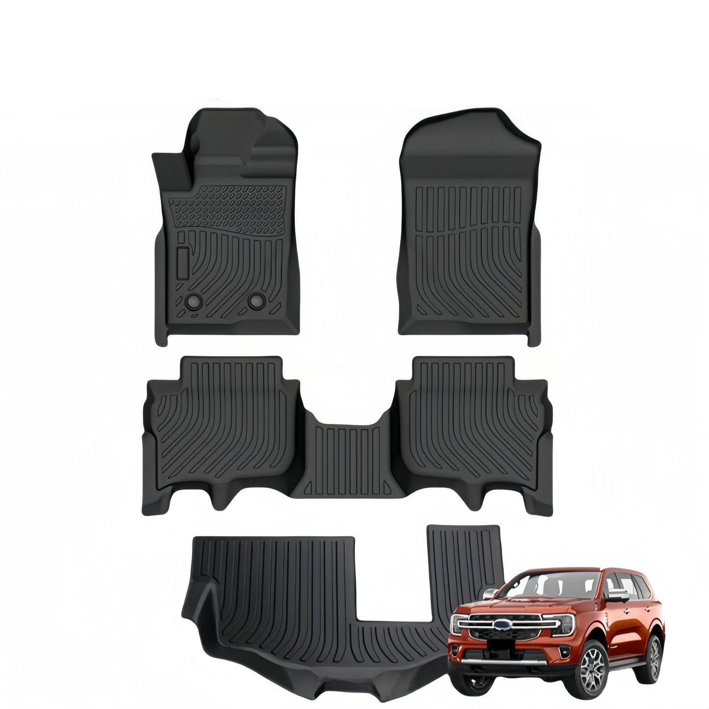 For 2023 Ford Everest LHD Durable Carpet TPE Car Floor Mat  Minimum order 10 sets