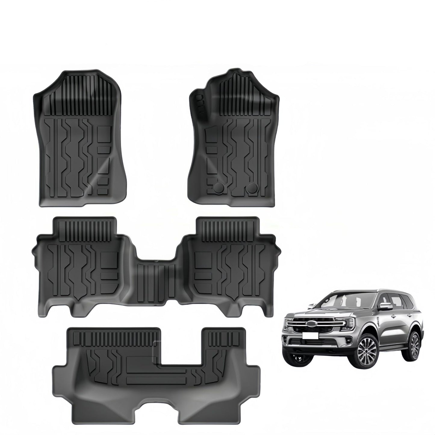 For 2022- 2024 Ford EVEREST RHD Fuel TPE Car Floor Mat/Trunk Mat