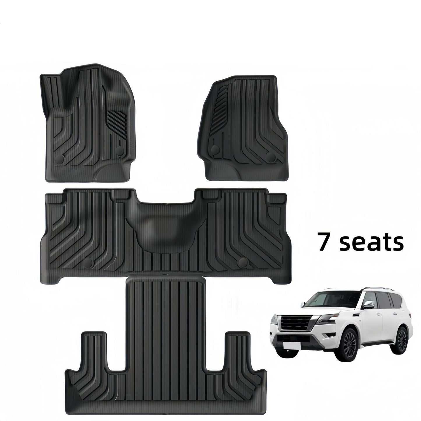 For 2018-2024 Ford Expedition Fuel TPE Car Floor Mat/Trunk Mat