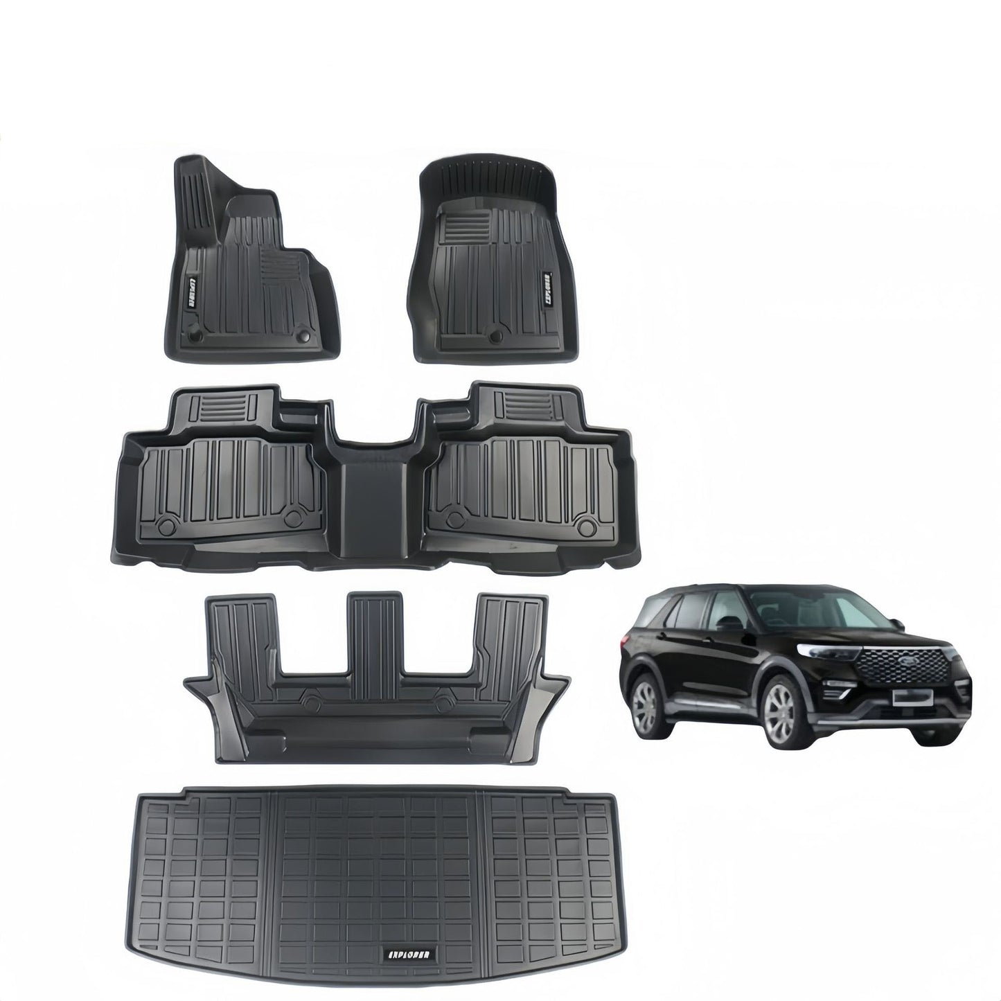 For 2022  Ford Explorer LHD TPE Car Floor Mat/Rear Trunk Mat