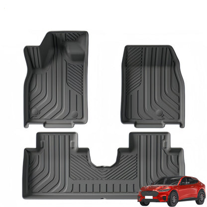 For 2021 Ford Mustang Mach-E TPE Car Floor Mat/Rear Trunk Mat