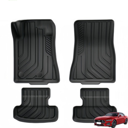 For 15-24 Ford Mustang Fuel TPE Car Floor Mat/Rear Trunk Mat