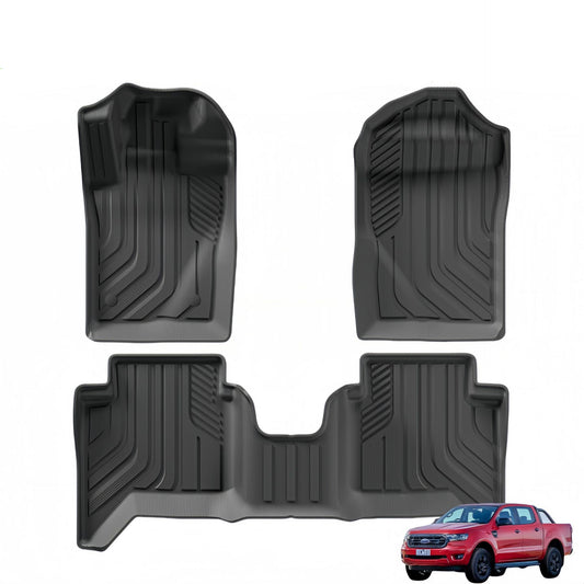 For 2019-2024 FORD RANGER LhdRhd TPE Car Floor Mat/Rear Trunk Mat